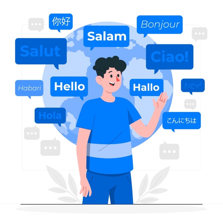 Ispisani pozdravi na različitim jezicima